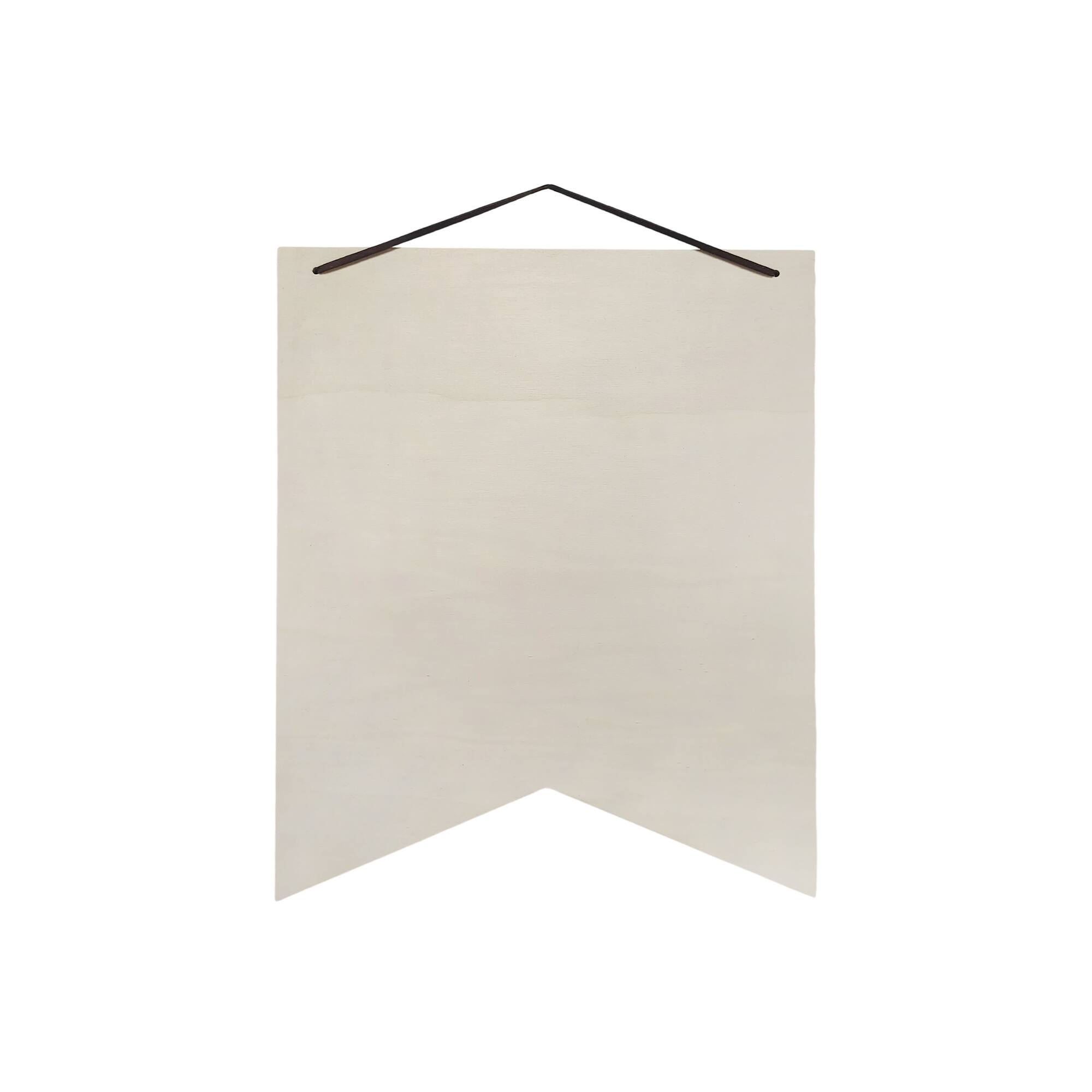 12 Pack: 14.75" Unfinished Wood Ribbon Plaque by Make Market®